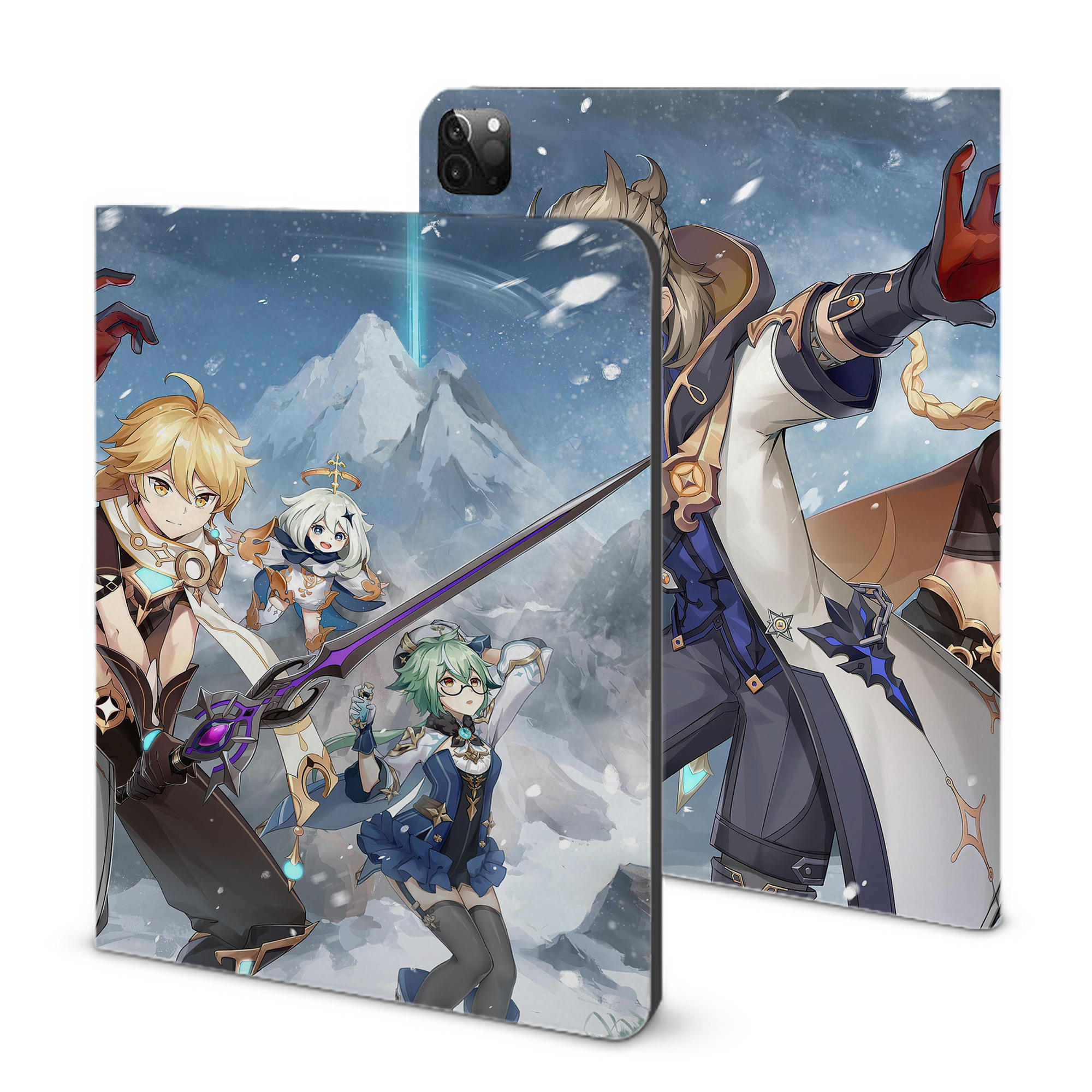 げんし神 genshin IPadケース ペンホルダー付き ブックスタイルデザイン